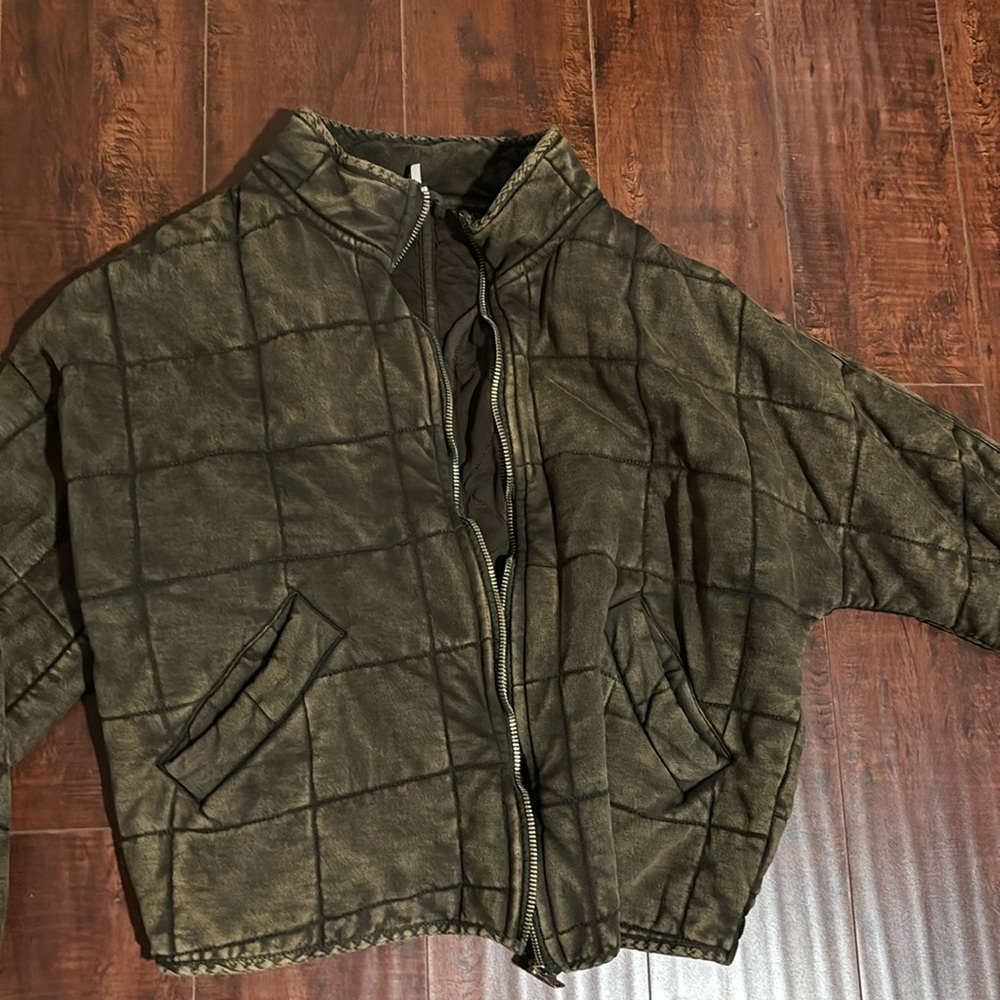 Free people green jacket